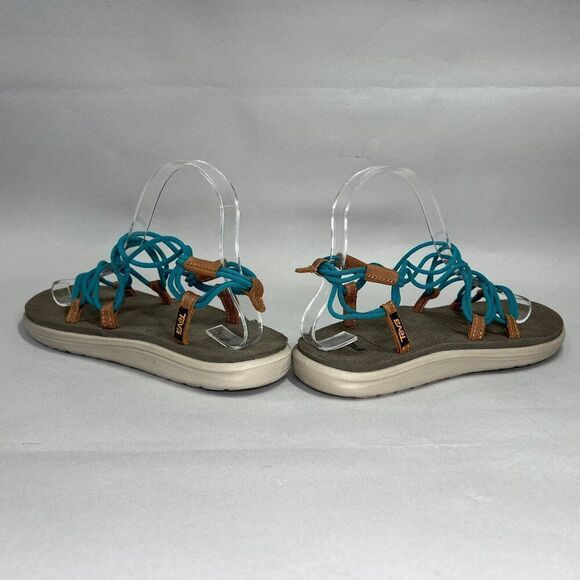 Teva Voya Infinity Sandals Women's 8 Teal Bungee Cord Summer Beach Athletic - Picture 6 of 11